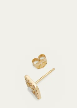 Sydney Evan14k Pearl Stud Diamond Evil Eye Earring, Single