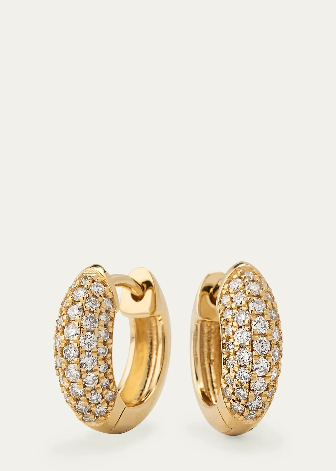 Sydney Evan14k Puffy Diamond Huggie Hoop Earrings