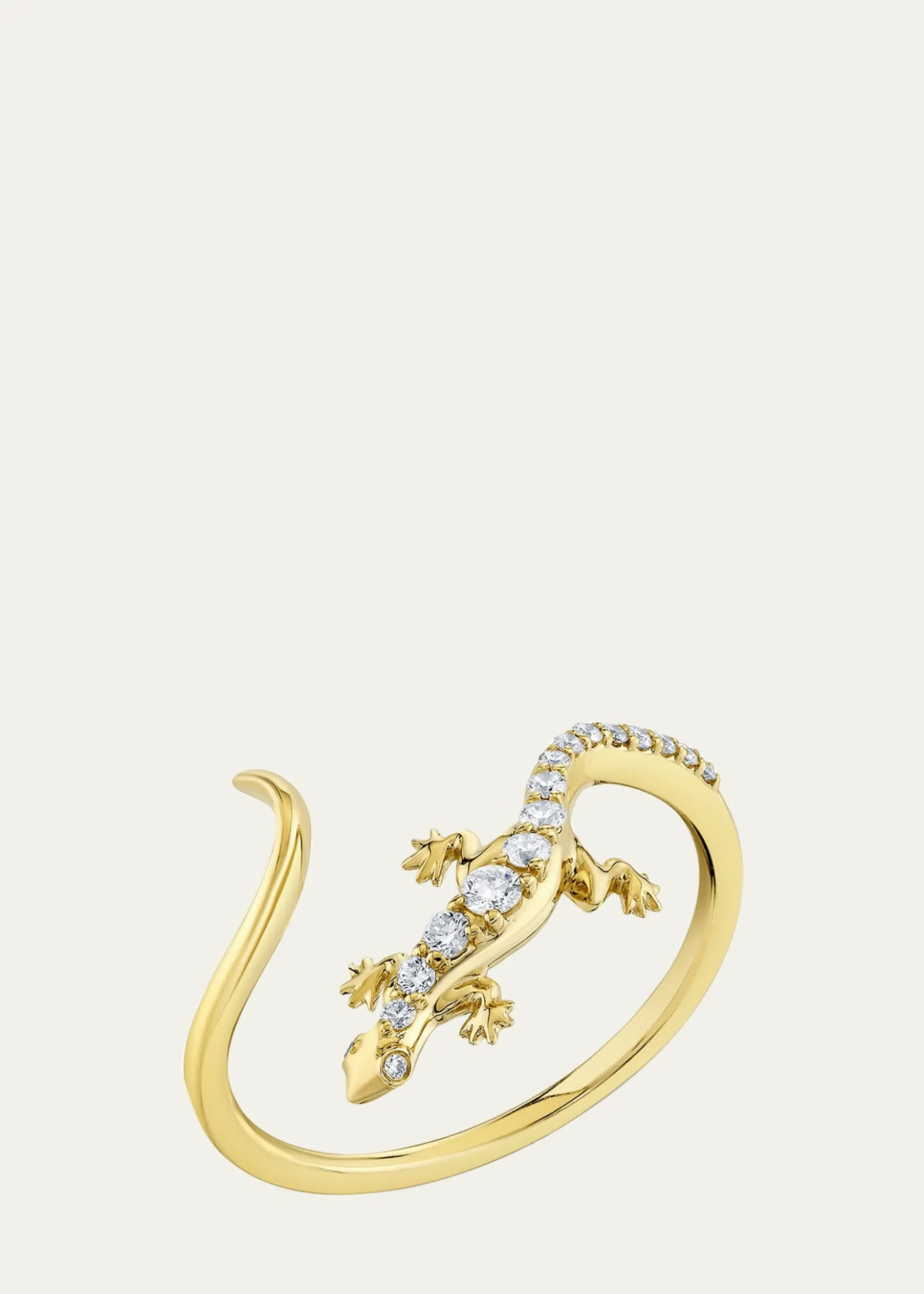 Sydney Evan14K Yellow Gold Diamond Lizard Ring