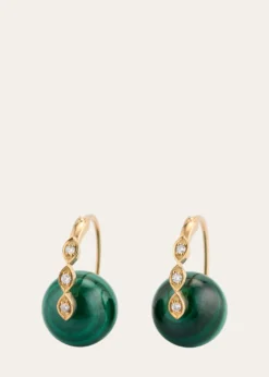 Sydney Evan14K Yellow Gold Marquise Eye Bead Earrings