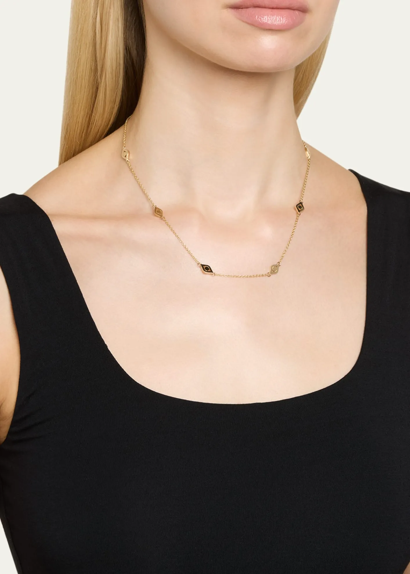Sydney Evan14K Yellow Gold Medium Evil Eye Chain Necklace