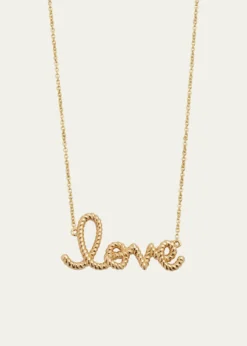 Sydney Evan14K Yellow Gold Medium Rope Love Pendant Necklace