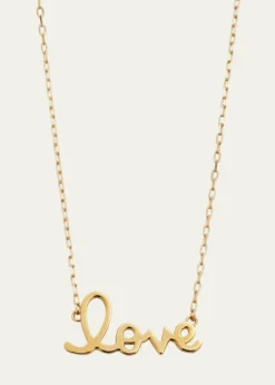 Sydney Evan14K Yellow Gold Pure Love Script Necklace