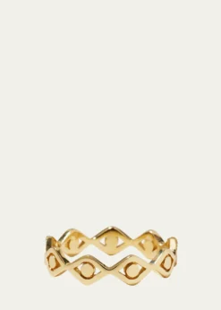 Sydney Evan14k Yellow Gold Small Pure Evil Eye Eternity Ring, Size 6