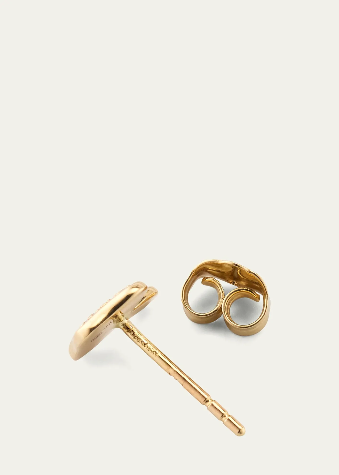 Sydney Evan14K Yellow Gold Small Mushroom Diamond Stud Earring, Single