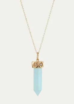 Sydney EvanLong Aquamarine Crystal Pendant Necklace