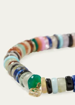 Sydney EvanOpal Bead Diamond Evil Eye Bracelet