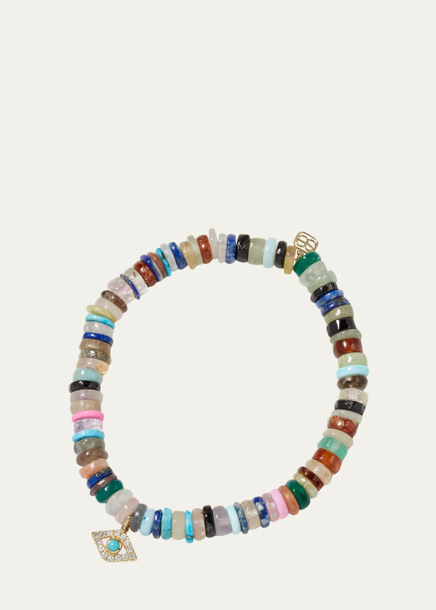 Sydney EvanOpal Bead Diamond Evil Eye Bracelet