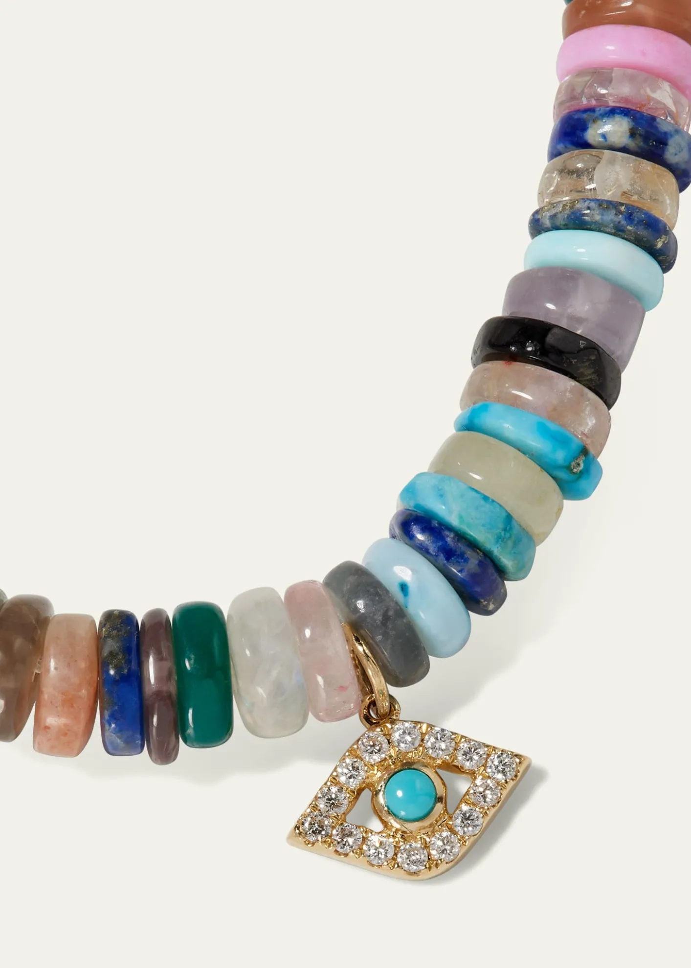 Sydney EvanOpal Bead Diamond Evil Eye Bracelet