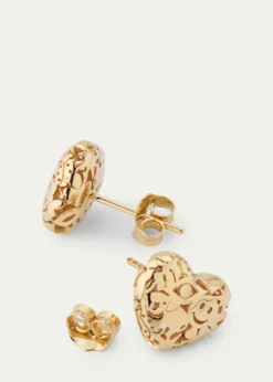 Sydney EvanSmall Puffy Icon Heart Stud Earrings
