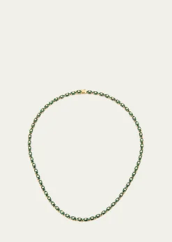 Sydney EvanTiny Carved Malachite Evil Eye Necklace with Diamonds