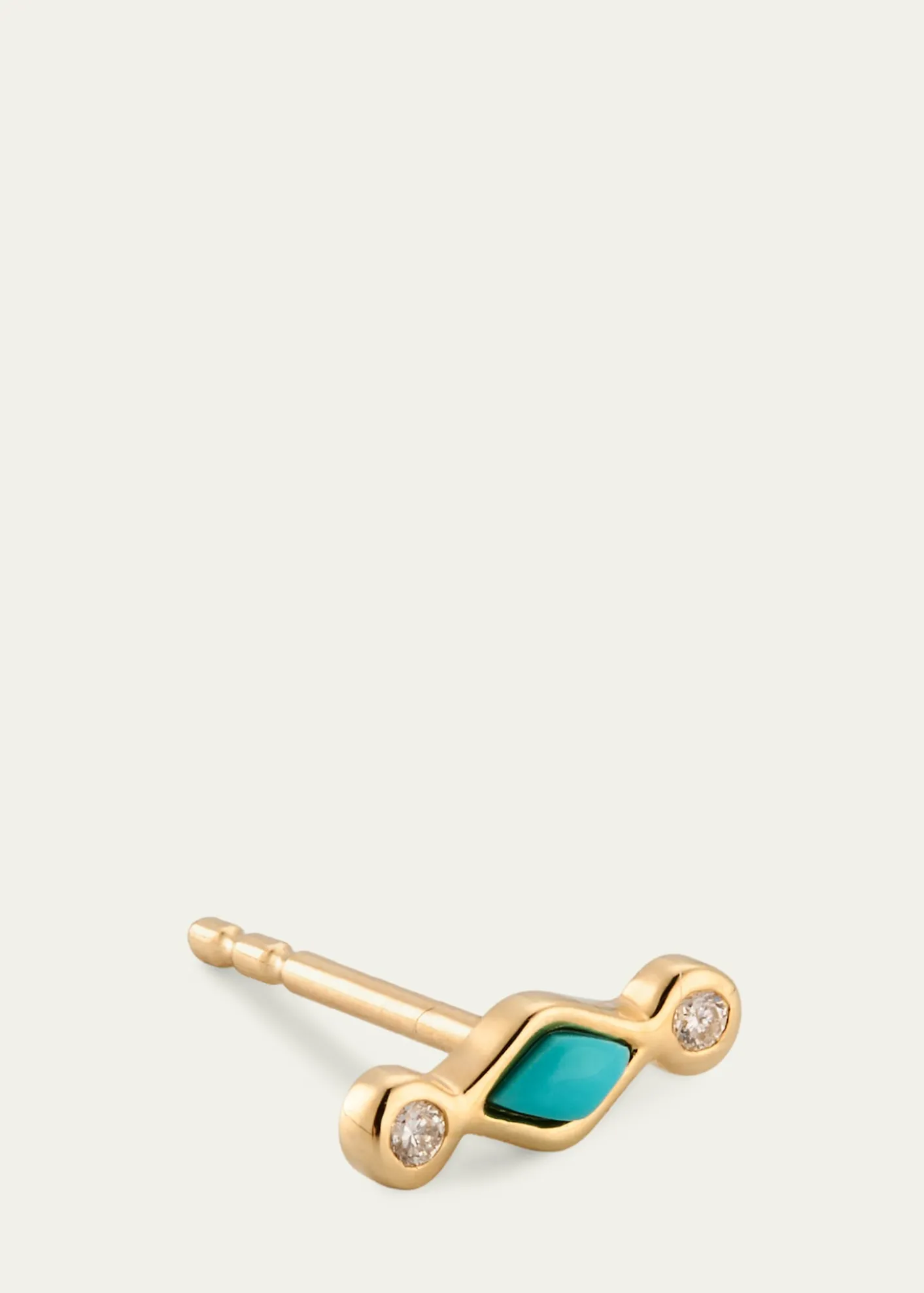 Sydney EvanTurquoise and Diamond Bezel Stud Earrings