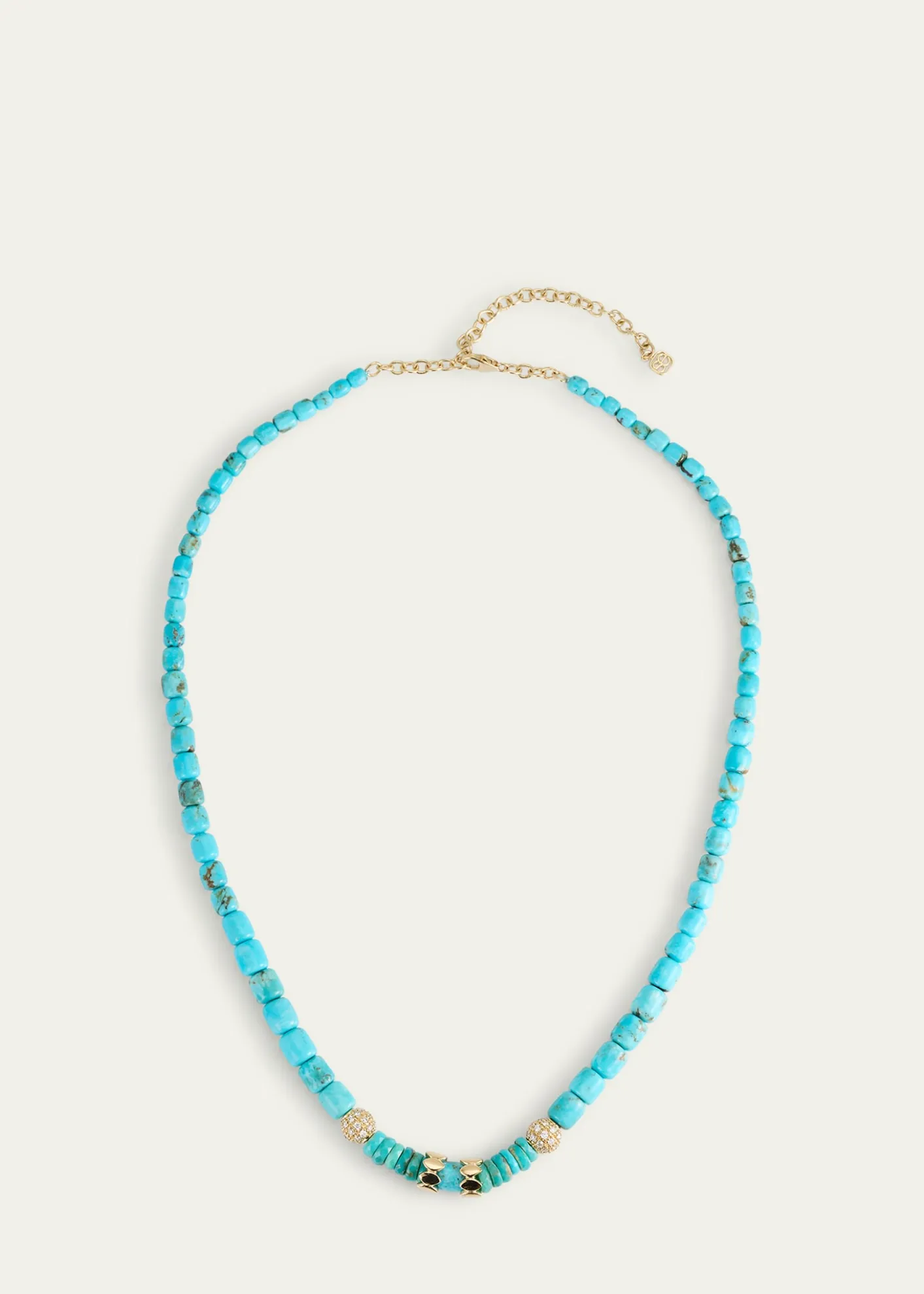 Sydney EvanTurquoise Barrels Rondelle Necklace