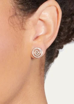 Sydney EvanYellow Gold Diamond Spiral Stud Earrings