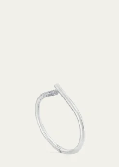 TABAYER18K White Gold Diamond Pave Loop Bracelet