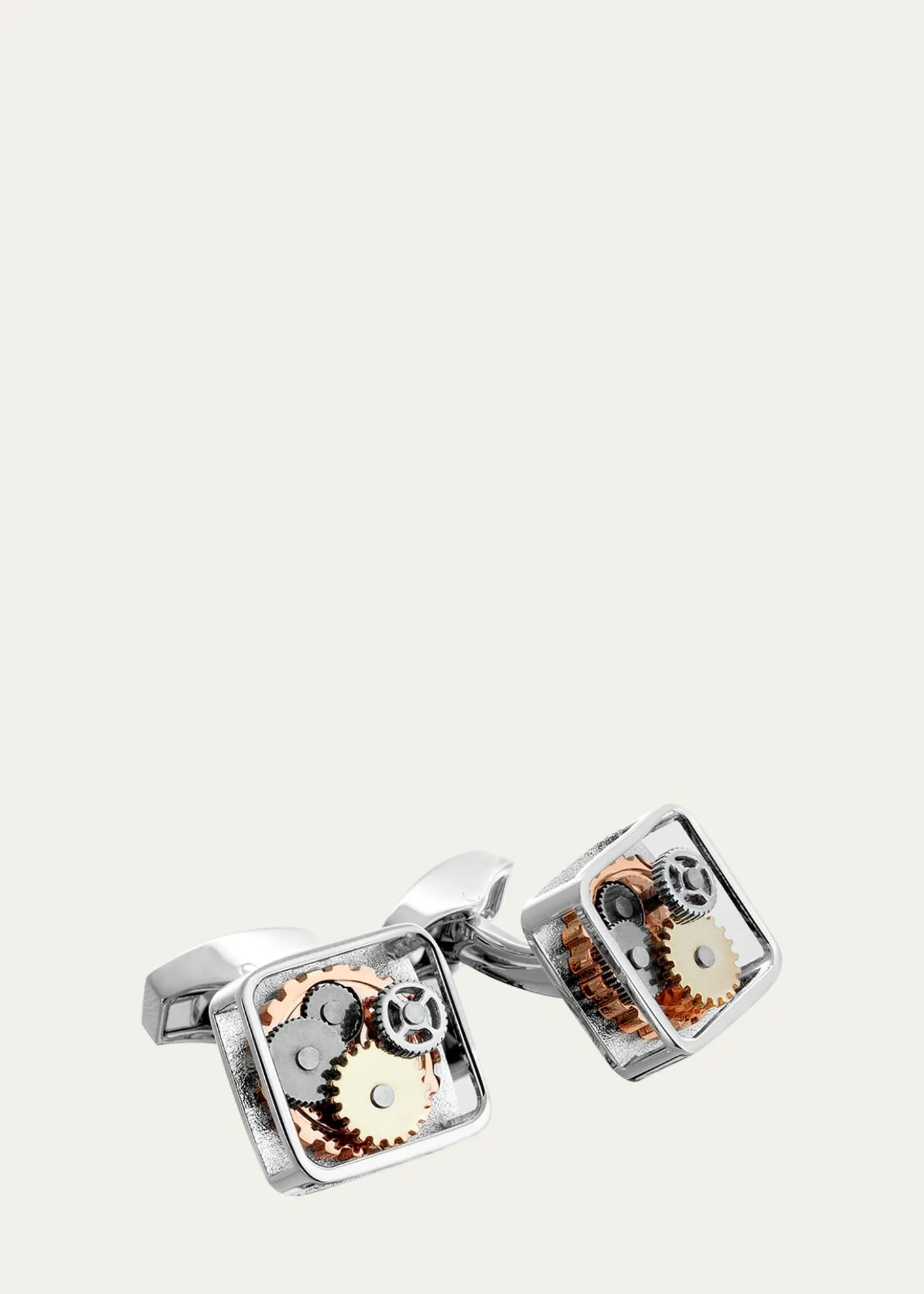 TateossianGunmetal Gear Cuff Links, Brass