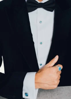 TateossianMen's Apatite Doublet Cufflink Shirt Stud Set
