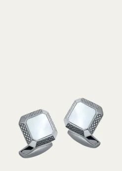 TateossianMen's Sterling Silver Mother-of-Pearl Cufflinks