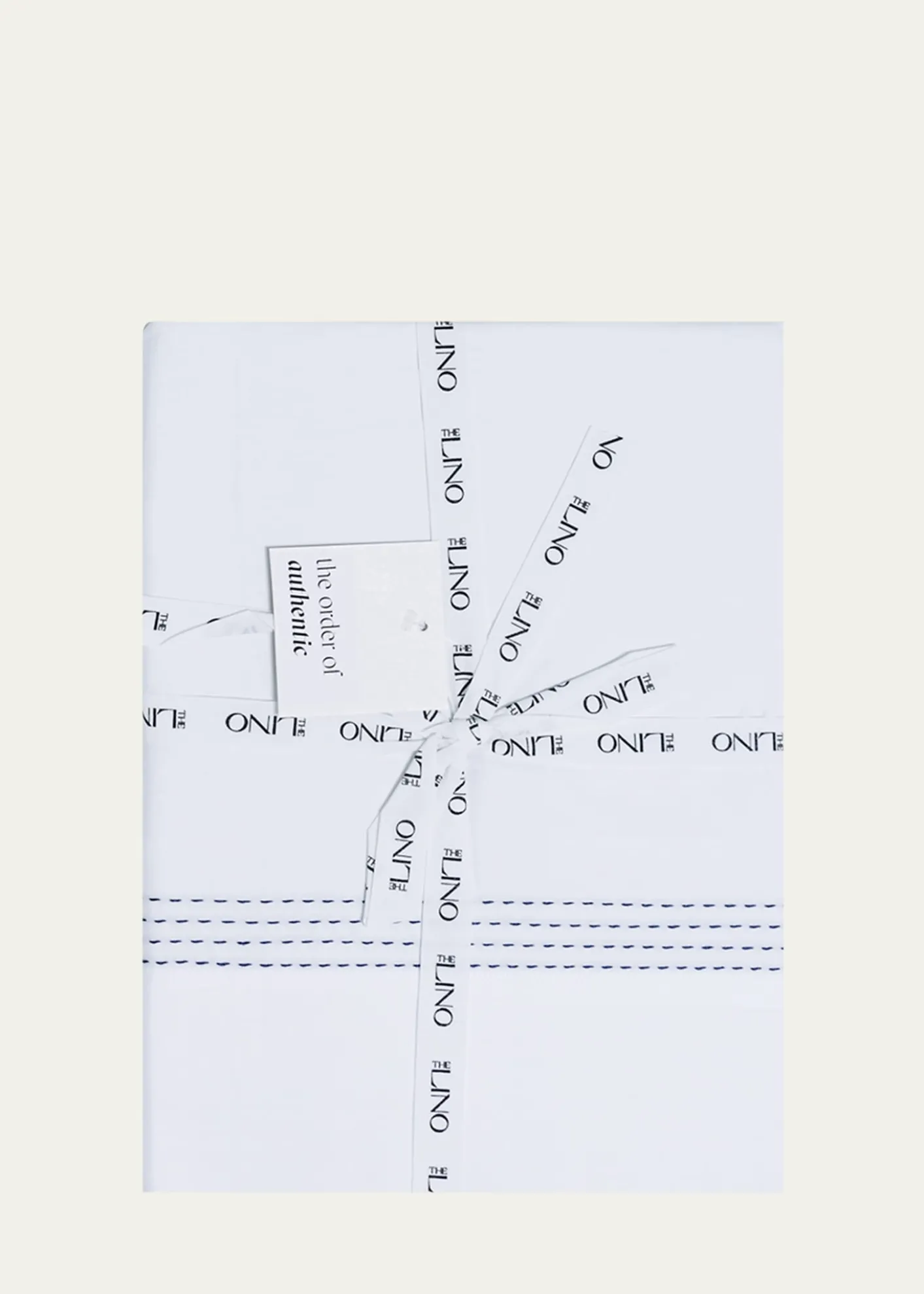 The LinoEssential Embroidered King Flat Sheet