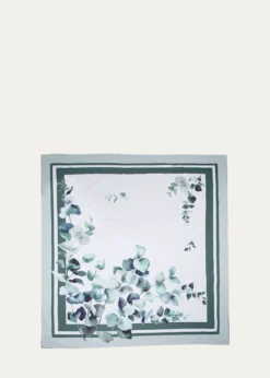 The LinoEucalyptus Green Tablecloth, 71" Square