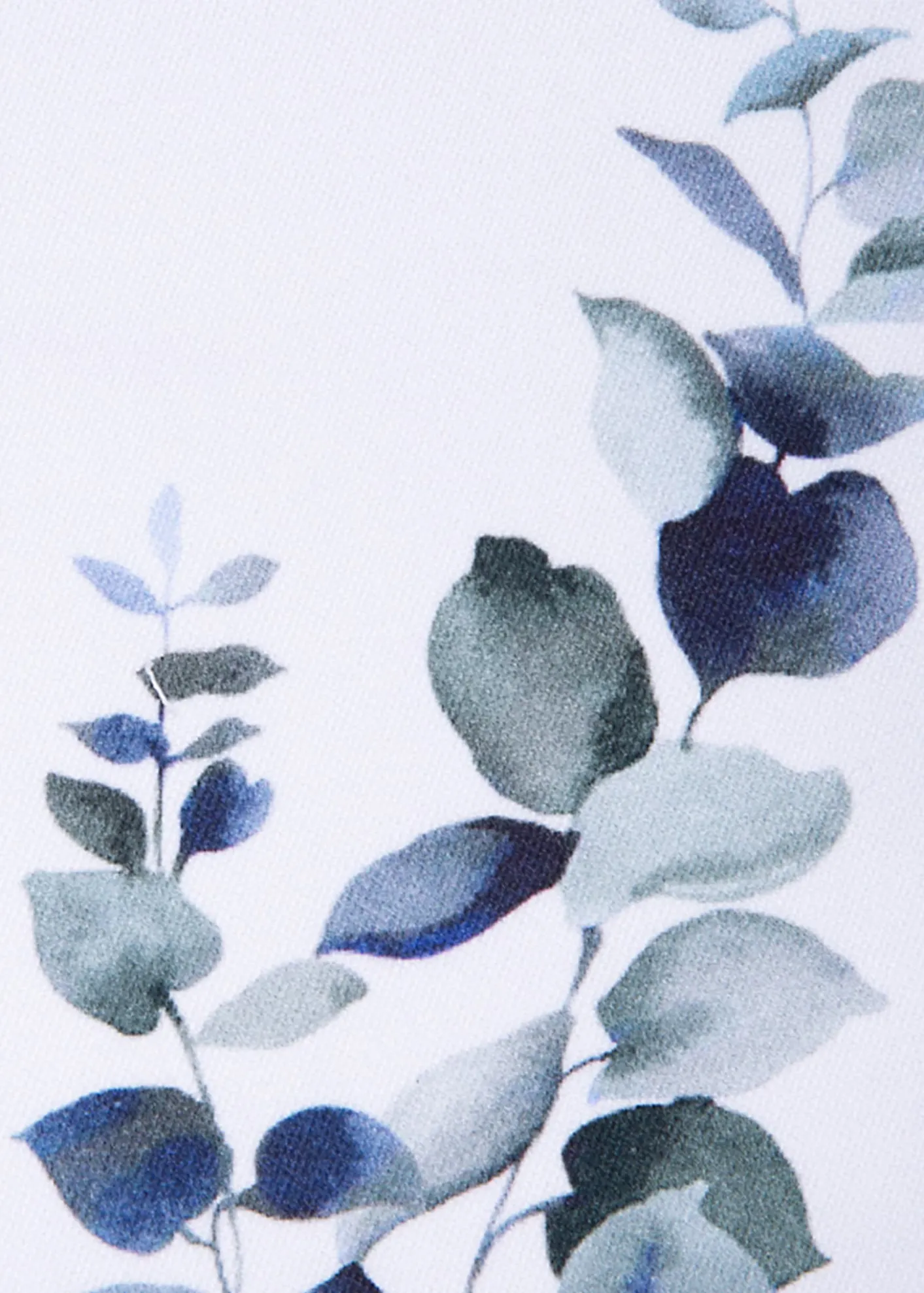 The LinoEucalyptus Navy Tablecloth, 71" Round