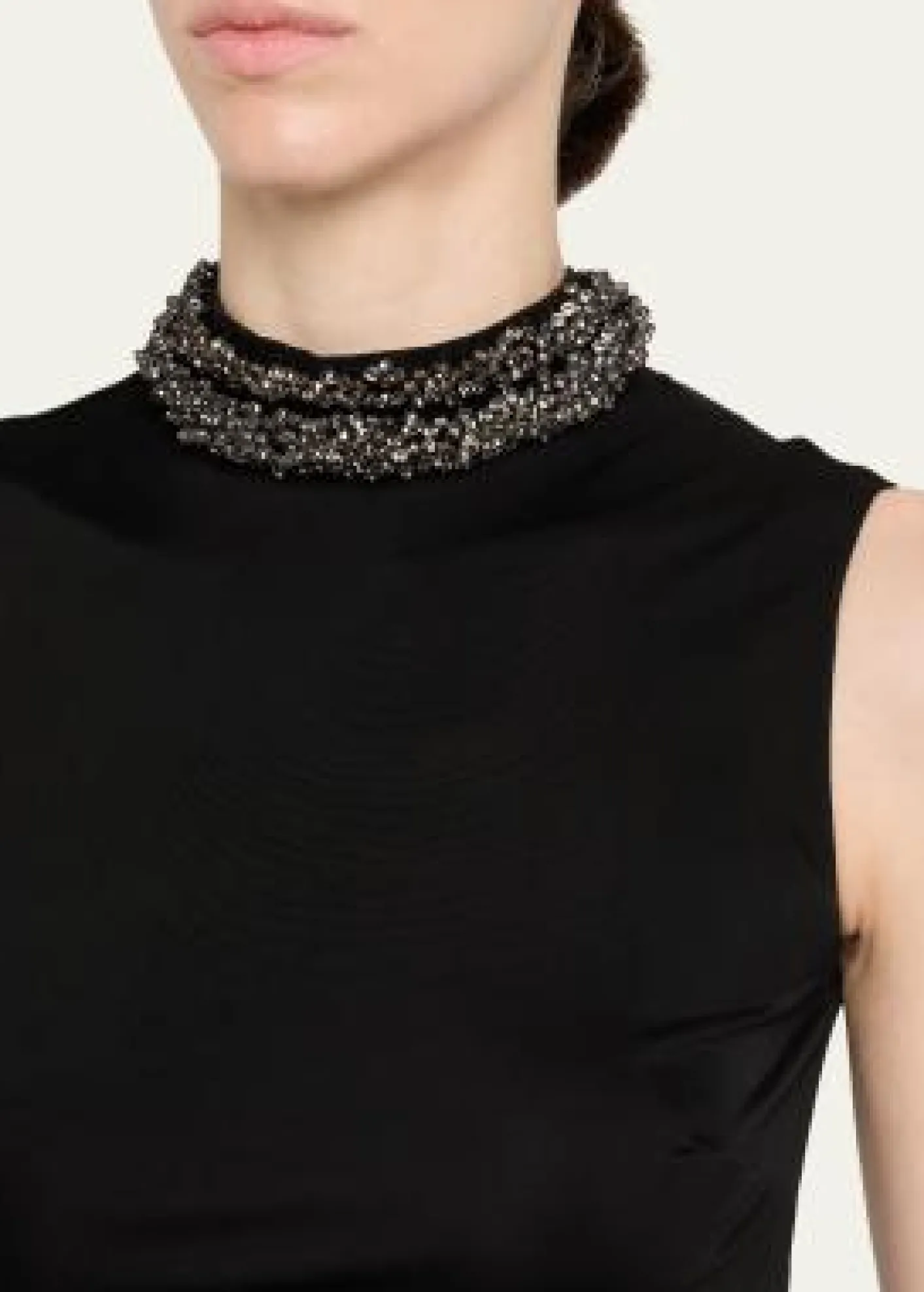 The New Arrivals by Ilkyaz OzelFonda Beaded Side-Slit Column Gown