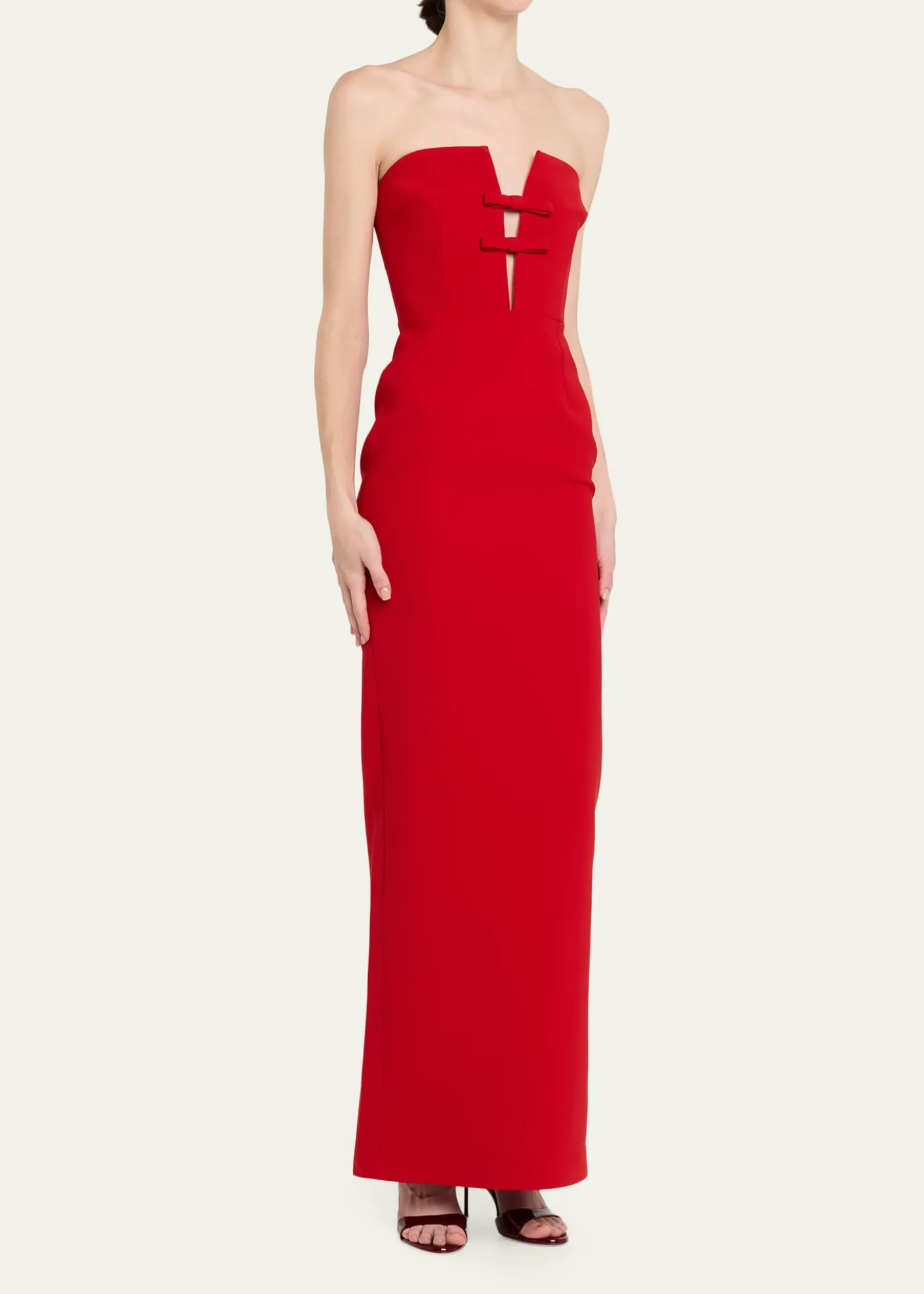 The New Arrivals by Ilkyaz OzelNoa Strapless Plunging Column Gown