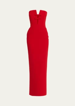 The New Arrivals by Ilkyaz OzelNoa Strapless Plunging Column Gown