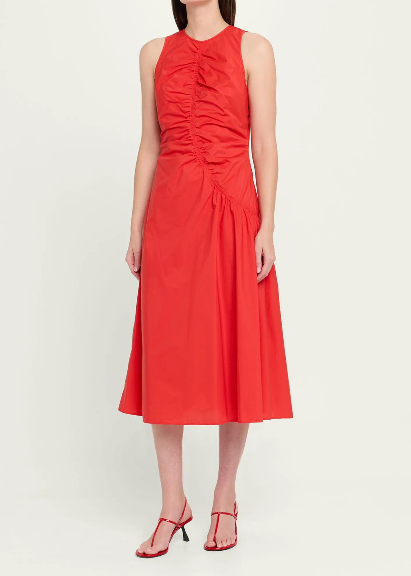 TheoryAsymmetric Ruched Tank Dress