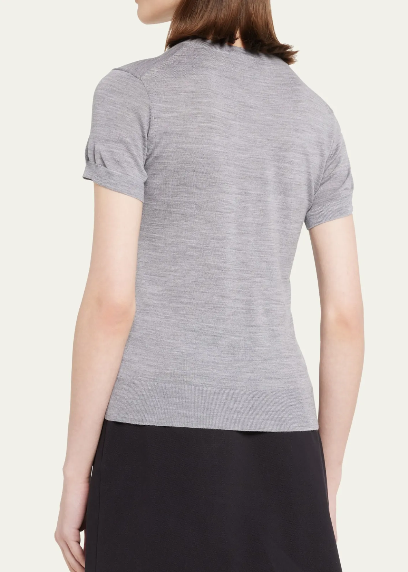 TheoryBasic Regal Wool Short-Sleeve Tee