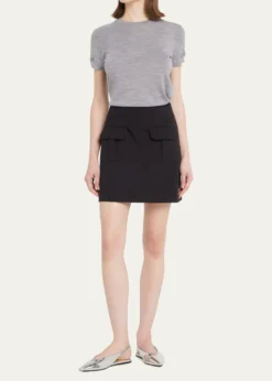 TheoryBasic Regal Wool Short-Sleeve Tee