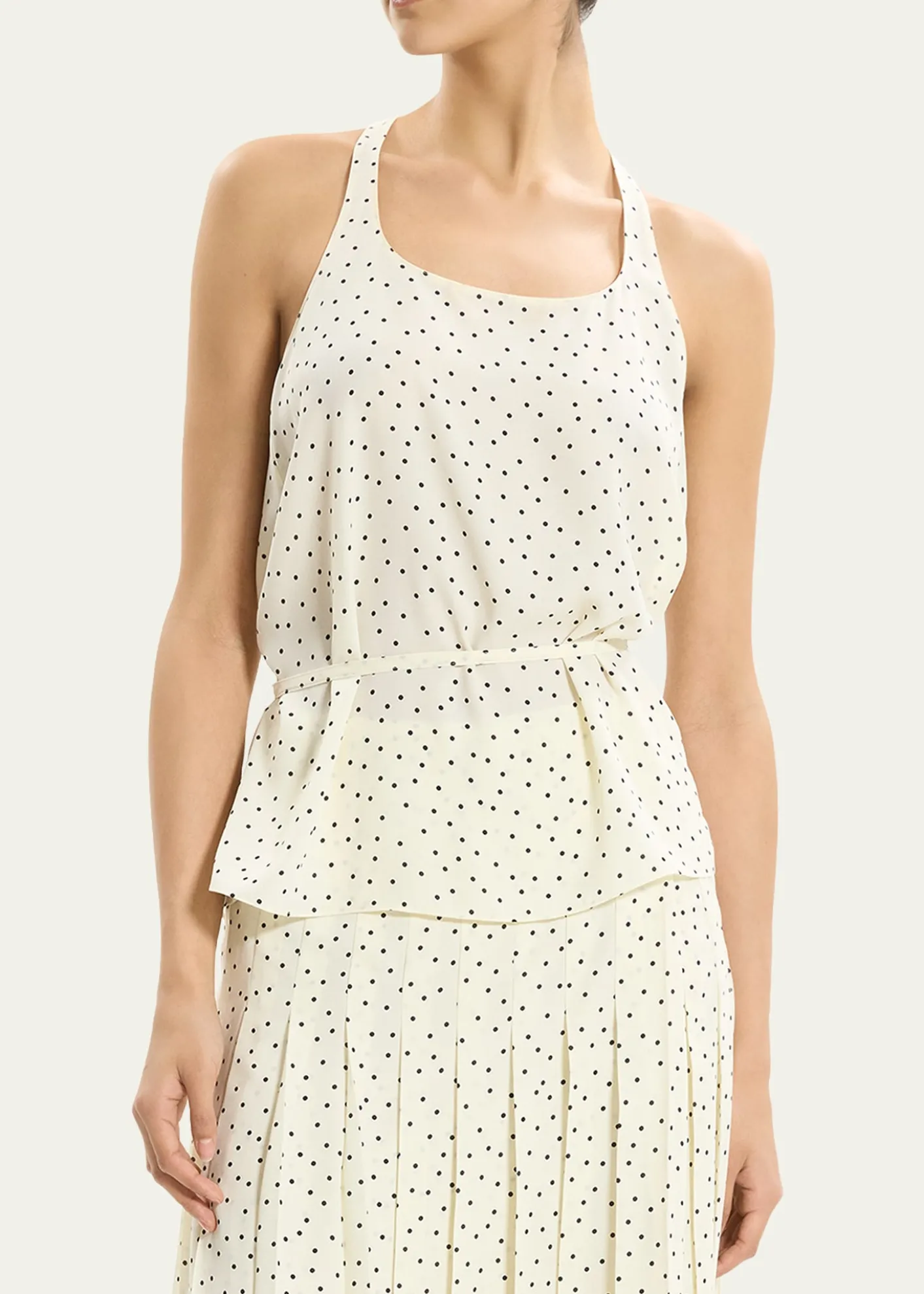 TheoryBelted Halter Tank Top
