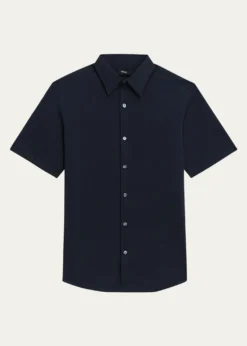 TheoryMen's Irving Short Sleeve Shirt in Structure Knit