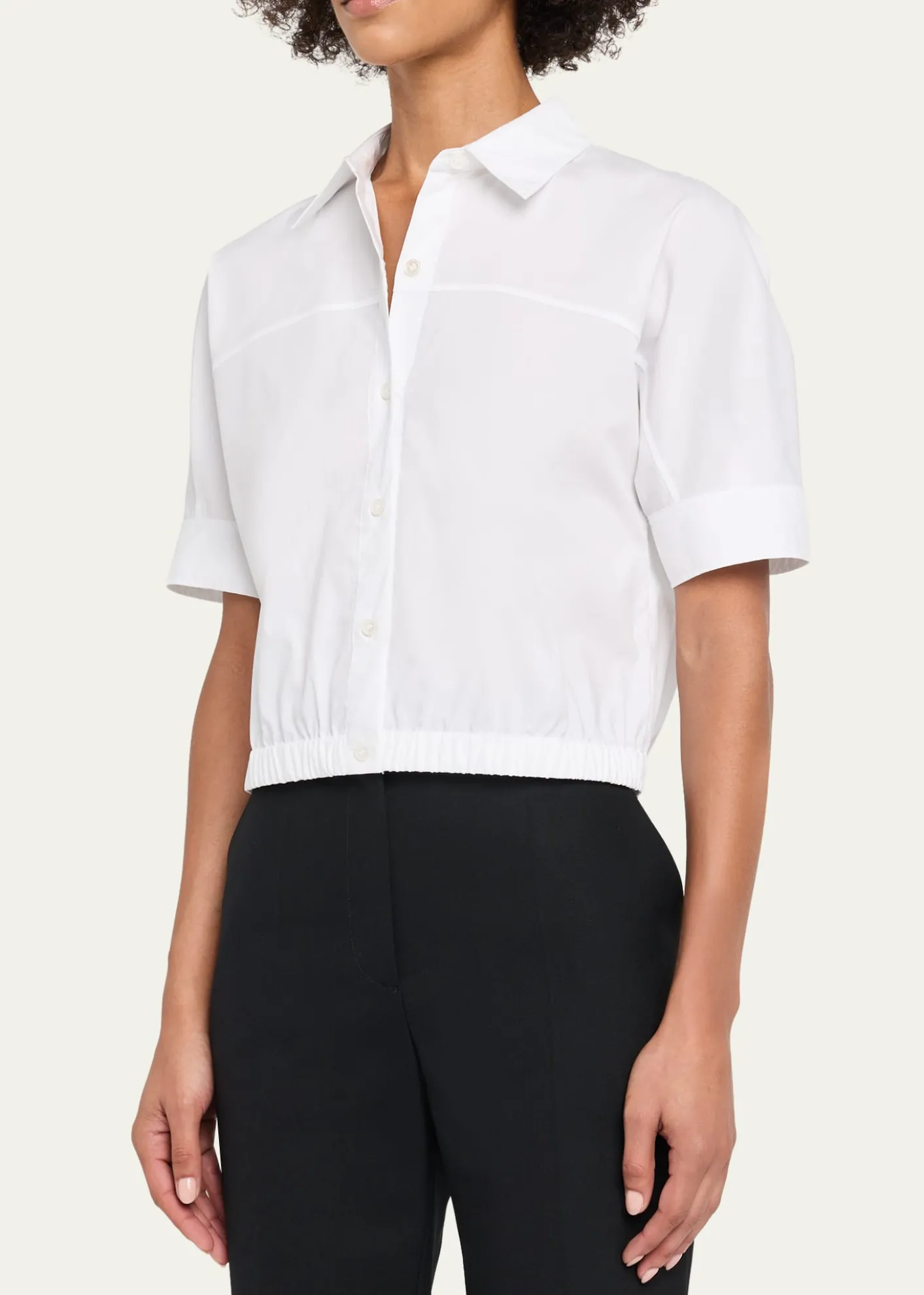 TheoryShort-Sleeve Button-Front Shirt