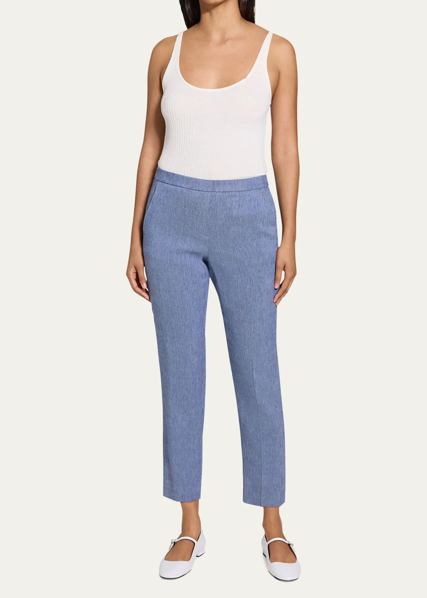 TheoryTreeca Pull-On Ankle Pants