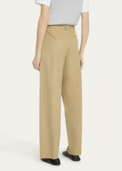 THE ROWAlfidis Pleated Straight-Leg Cotton-Cashmere Pants