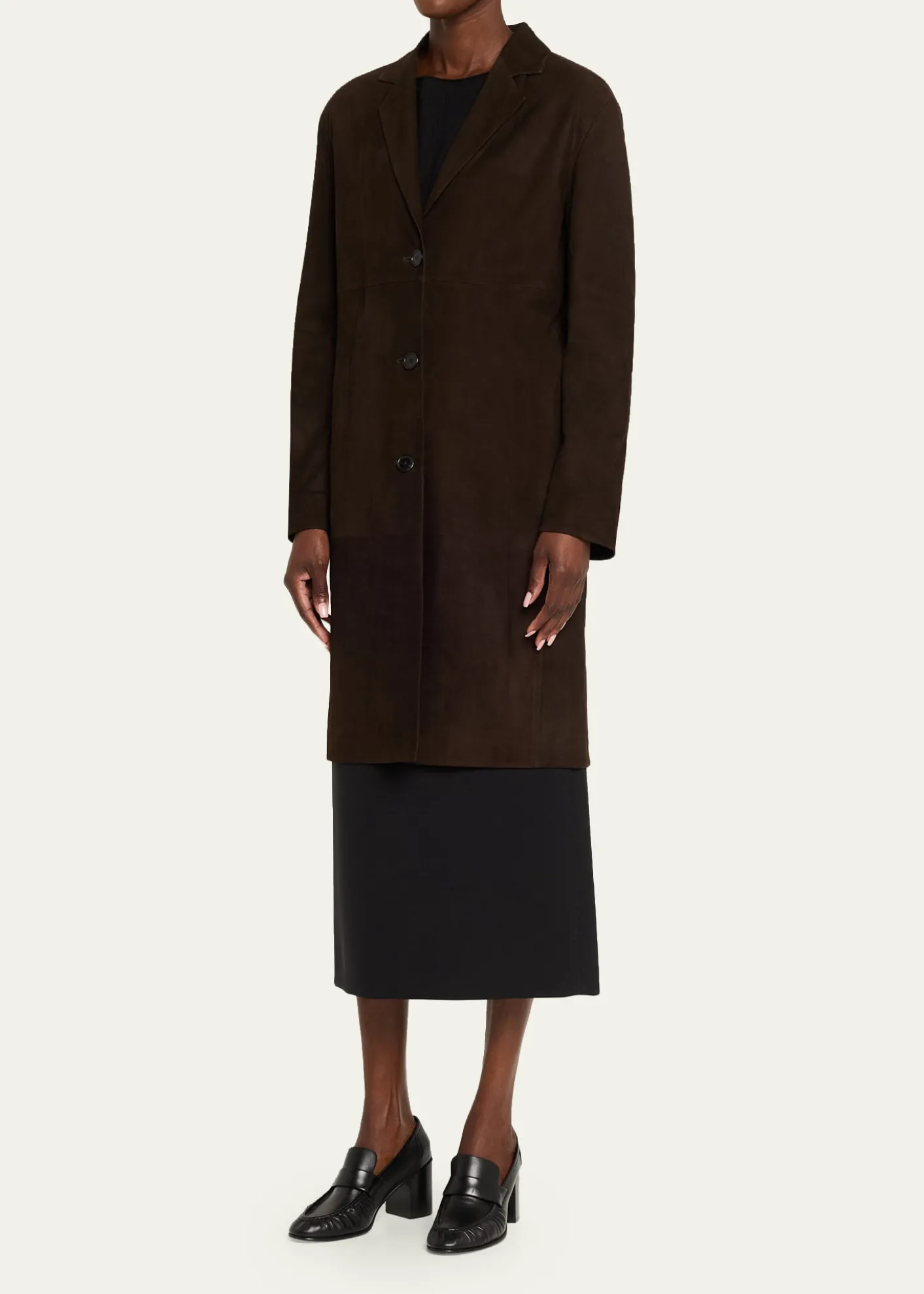 THE ROWBabilonia Suede Belted Single-Breasted Coat
