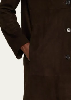 THE ROWBabilonia Suede Belted Single-Breasted Coat