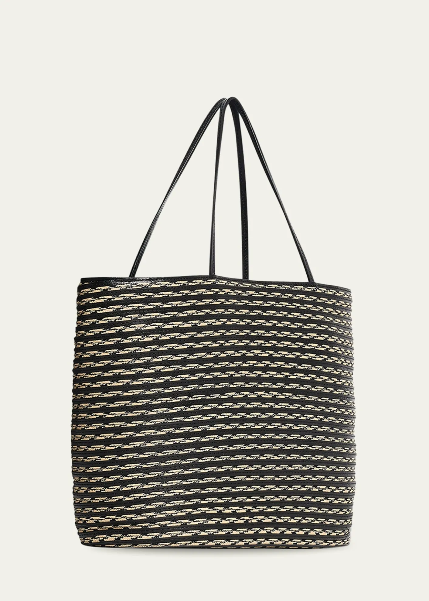 THE ROWBeau Tote Bag in Raffia & Leather