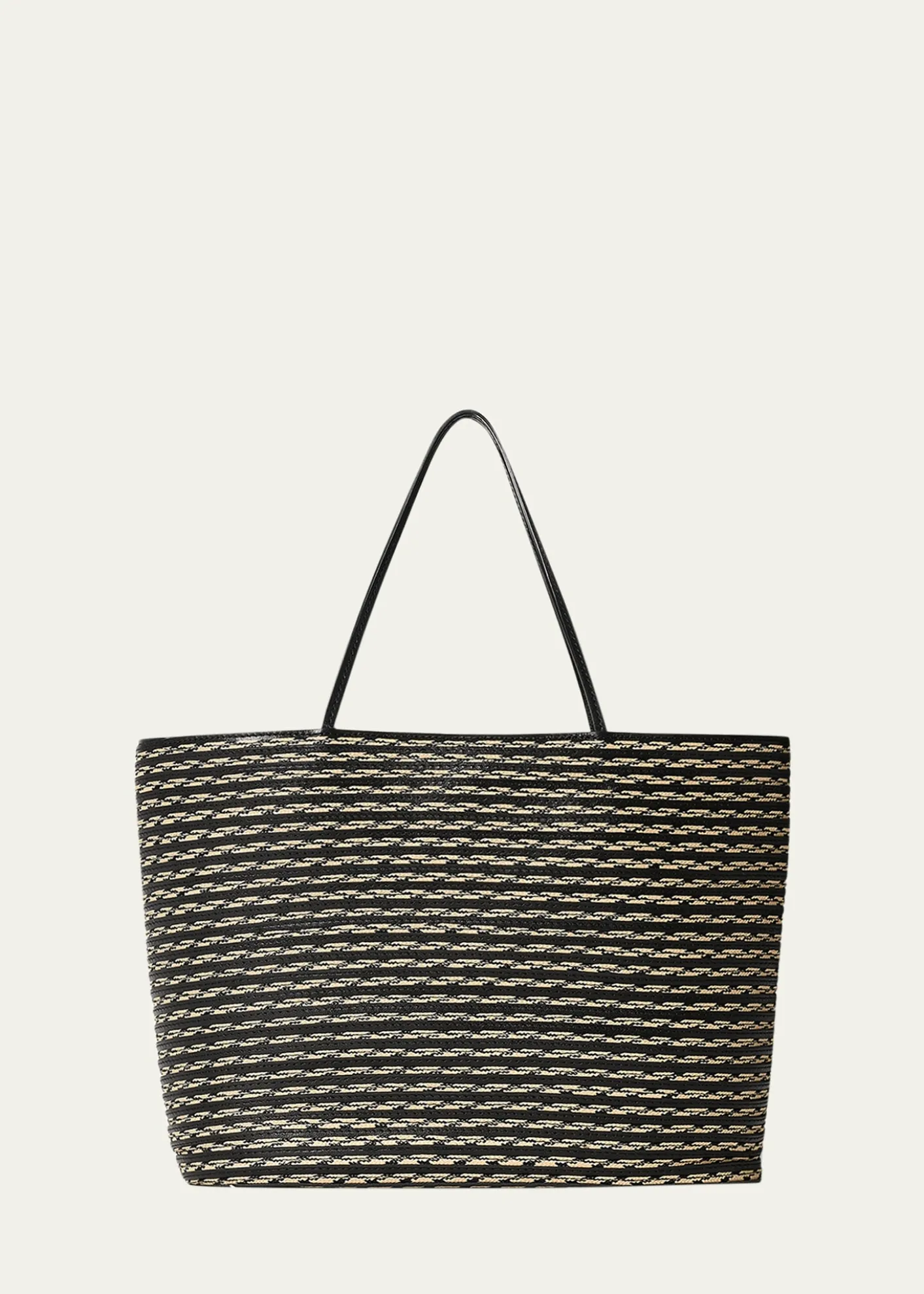 THE ROWBeau Tote Bag in Raffia & Leather