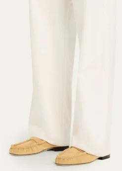 THE ROWCalf Suede Slip-On Loafers