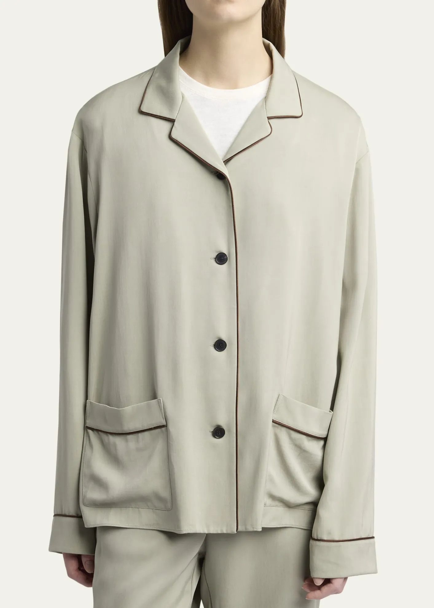 THE ROWClarinda Silk Pajama Shirt