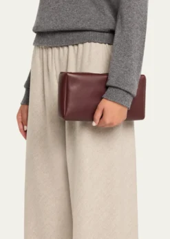 THE ROWCompact Clutch Bag in Nappa Leather