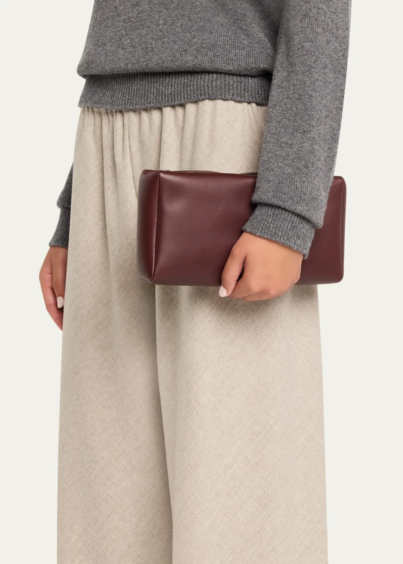 THE ROWCompact Clutch Bag in Nappa Leather