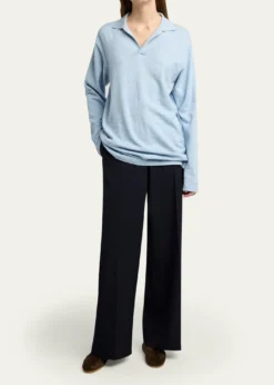 THE ROWDender Straight-Leg Wool Gabardine Pants