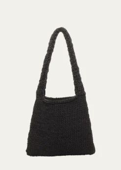 THE ROWDidion Woven Shoulder Bag in Waxed Cotton