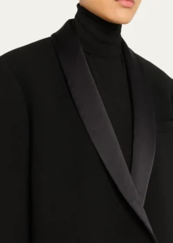 THE ROWErdene Single-Breasted Wool Long Coat