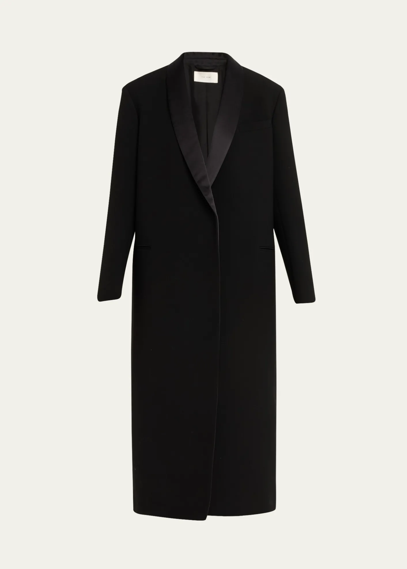 THE ROWErdene Single-Breasted Wool Long Coat