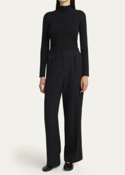THE ROWFelicita Double Pleated Wide-Leg Tuxedo Pants