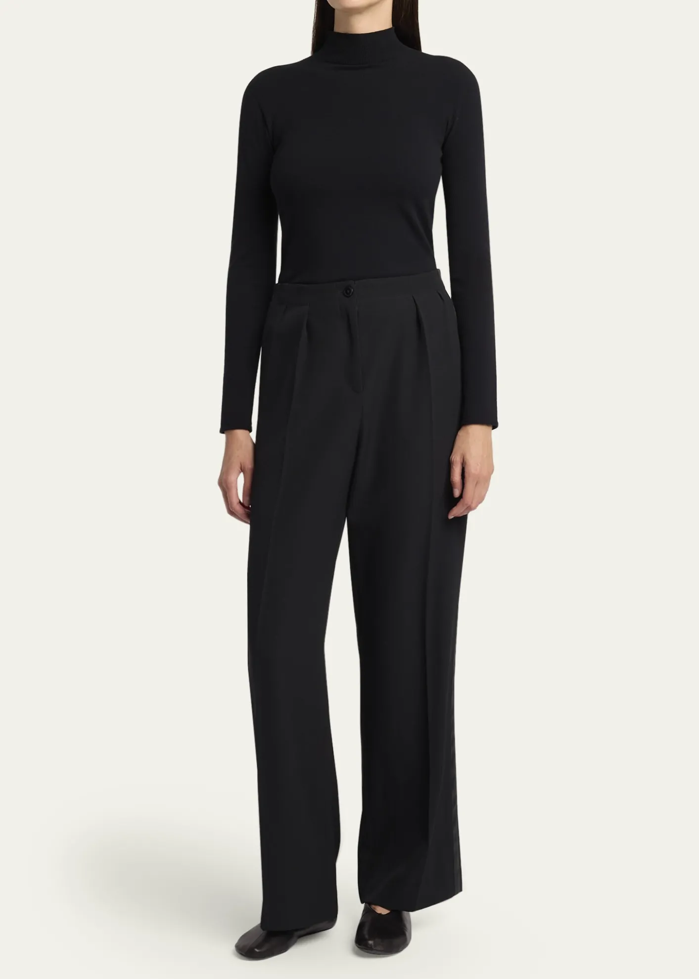 THE ROWFelicita Double Pleated Wide-Leg Tuxedo Pants